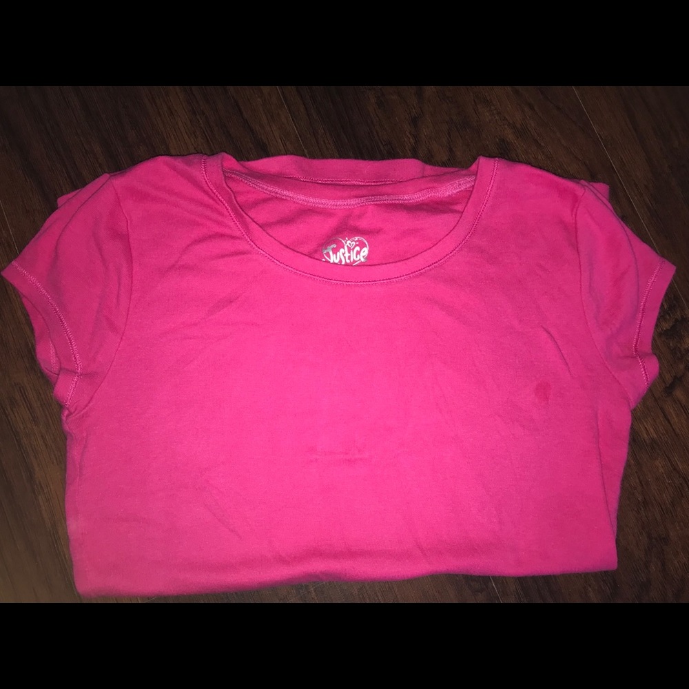 Justice Magenta Short Sleeve Tee